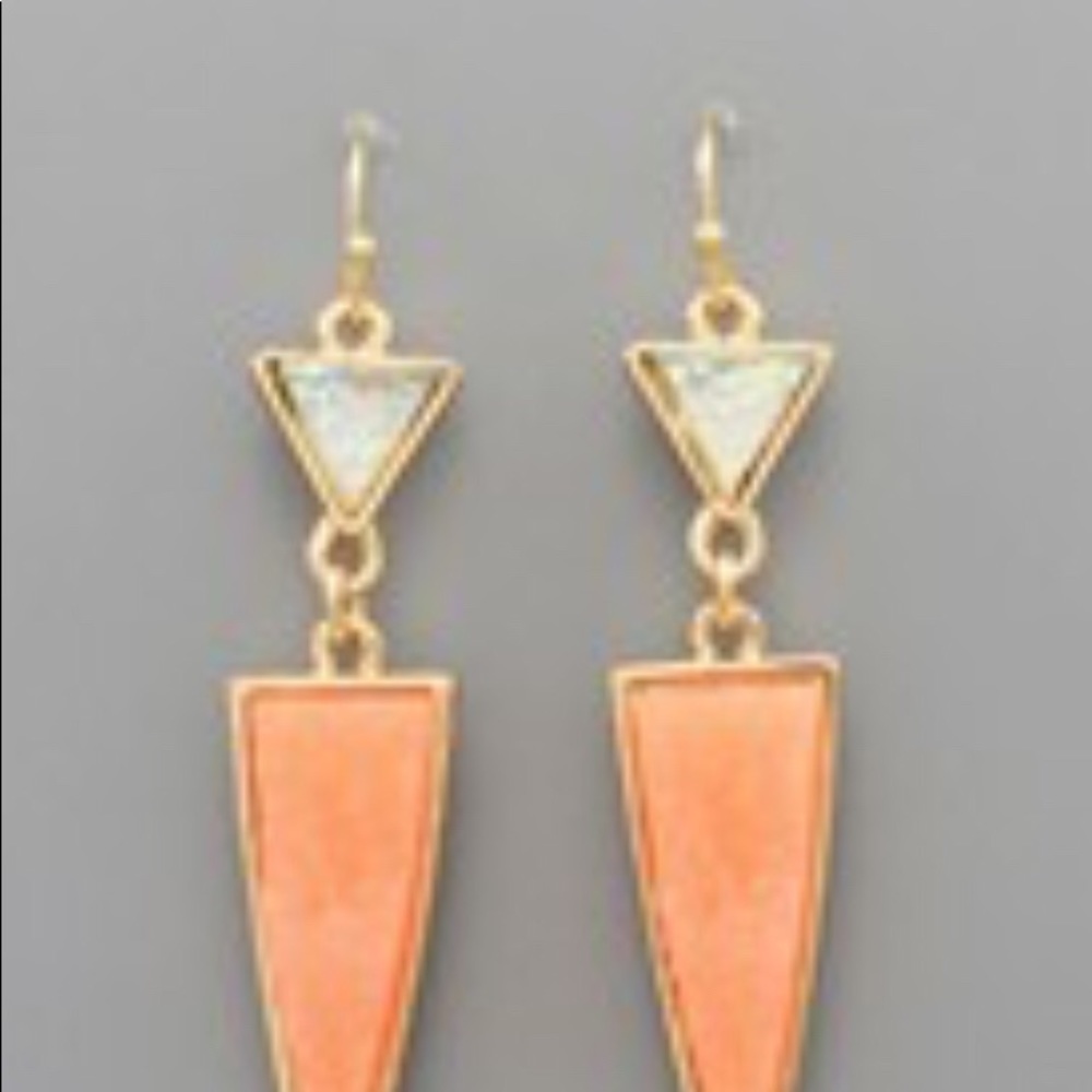 Druzy Arrowhead Drop Earrings